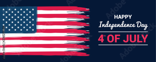 happy Independence day 4th of july USA anniversary vector illustration