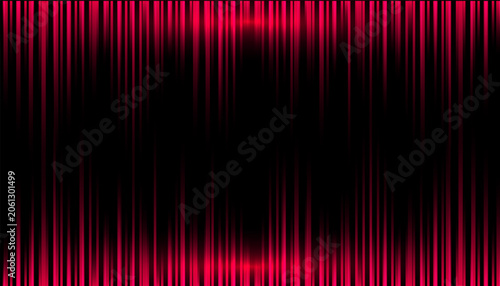 Abstract pink and black digital background with glowing vertical lines representing sound waves or equalizer bars for modern technology
