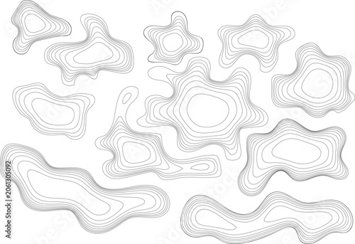 Topographic contour lines illustration

