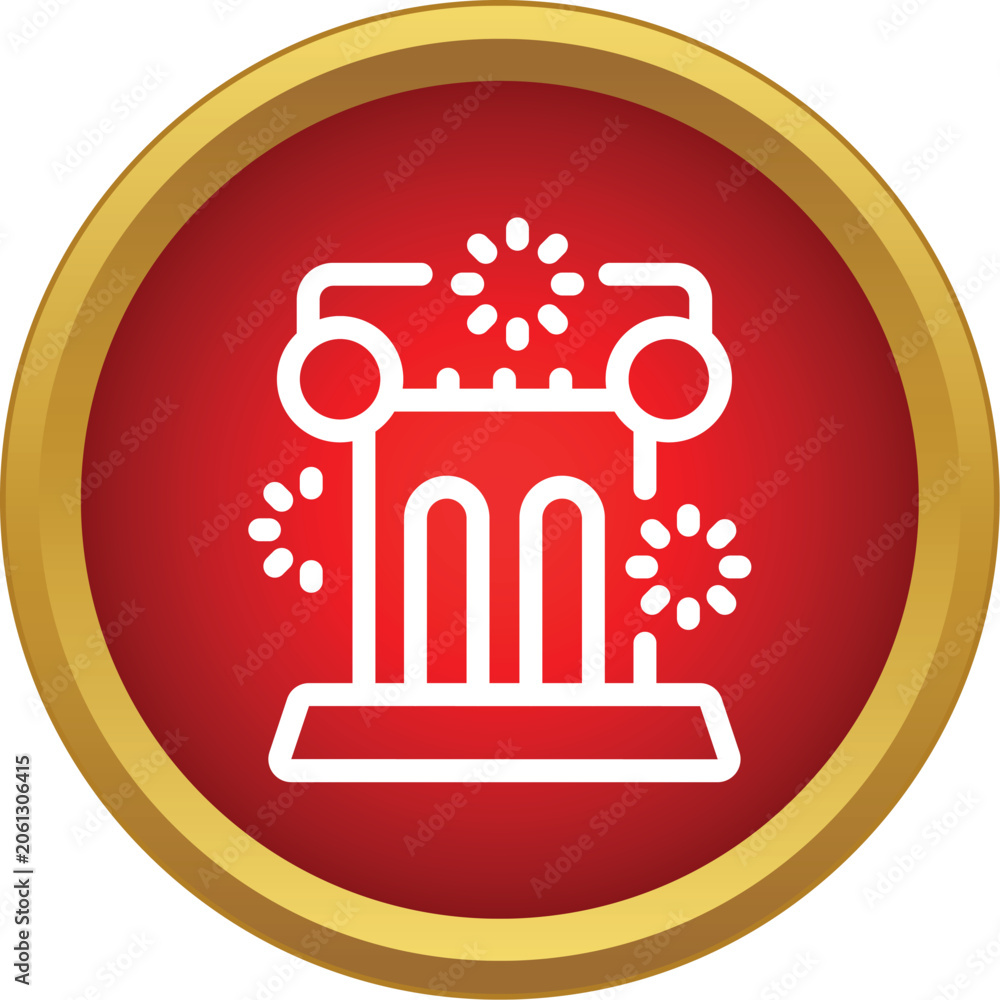 Naklejka premium Greek column icon symbolizing ancient architecture, heritage, and classic strength