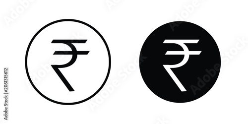 Obraz na plátně Indian rupee icon. Graphic elements vector design.