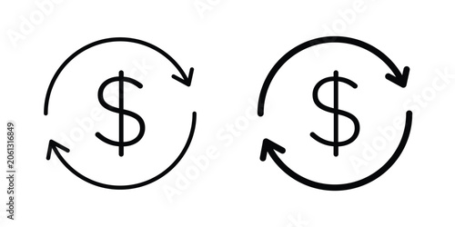 Recurring payments icon. Graphic elements vector design.