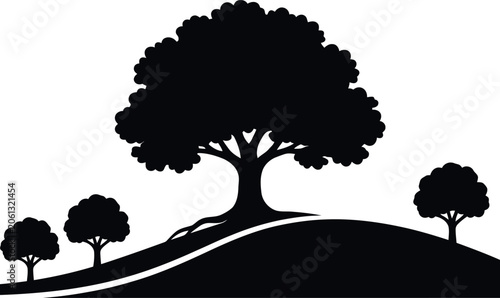 Tree Silhouette Landscape