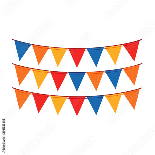 Geometric pattern with blue red yellow orange triangles