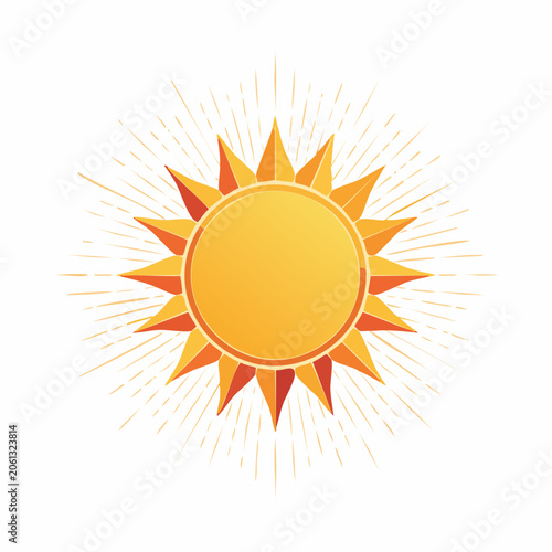 Stylized Sun with Rays