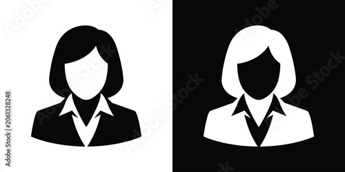 Konstfotografi Corporate business woman avatar profile icon graphic