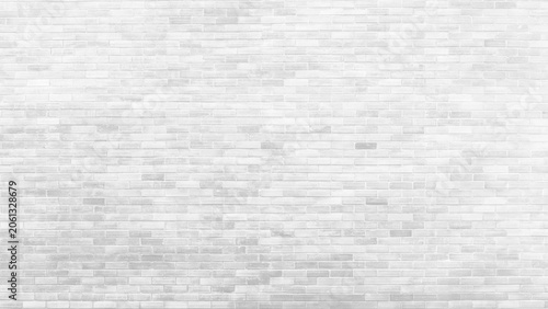 White brick wall texture background for stone tile block painted in grey light color wallpaper modern interior and exterior and backdrop design
