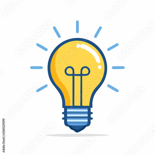 Bright Idea Light Bulb Icon