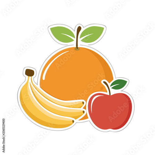 Flat design pumpkin with leaf and stem
