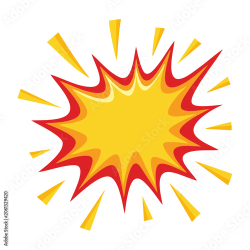 Flat design sunburst vector graphic
