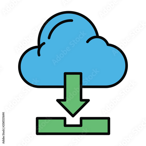 Cloud downloading data to computer storage