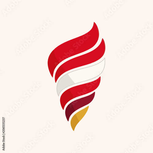 Indonesia independence day symbol torch blaze with red and white colors celebrate freedom