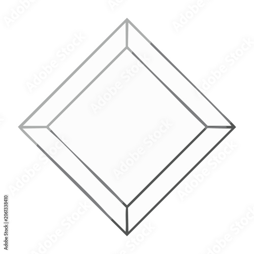 Minimalist diamond line art vector
