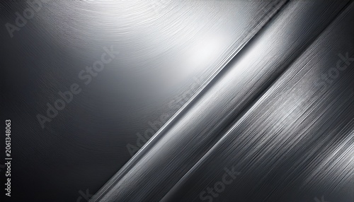 Abstract Modern Metallic Gradient Grey Color Glossy Brushed Background