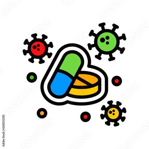 Foto Antihistamine lineal color icon