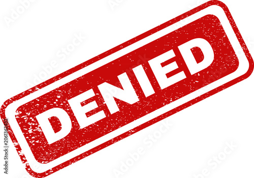 Red declined rubber stamp on white background
