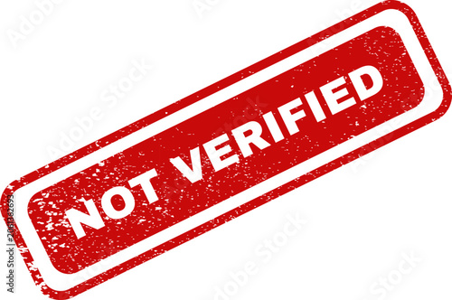 Red not approved rejection stamp on white background