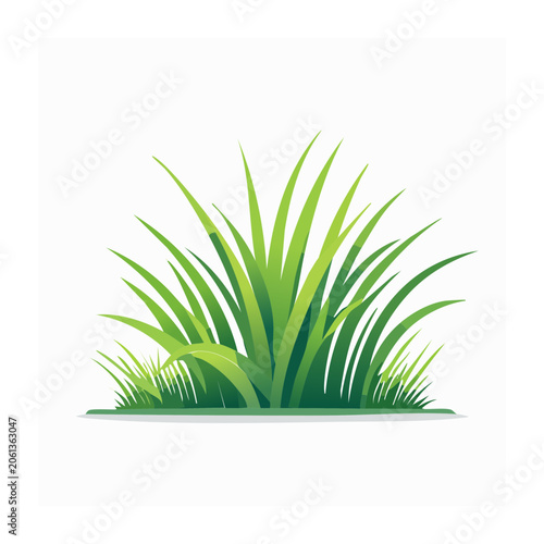 Green decorative plant flat design