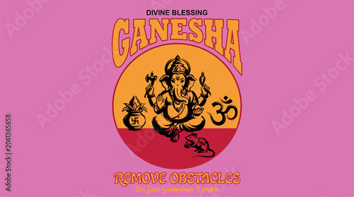 Tableau sur toile Divine blessing Ganesha