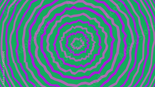 Abstract purple and green circular ripple pattern