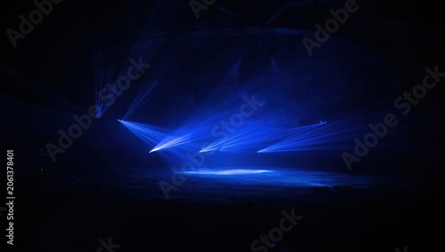 dim navy concrete stadium illumination