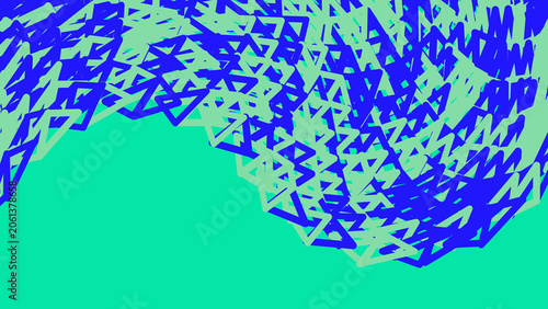 Abstract blue and green digital art pattern background