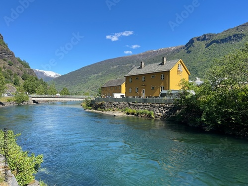 beautiful scenery in Flåm, Norway 