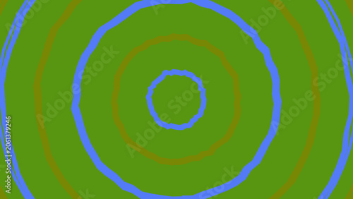 Abstract green and blue circular ripple pattern background