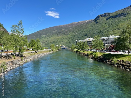 beautiful scenery in Flåm, Norway 
