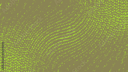 Abstract green wave of small digital dots