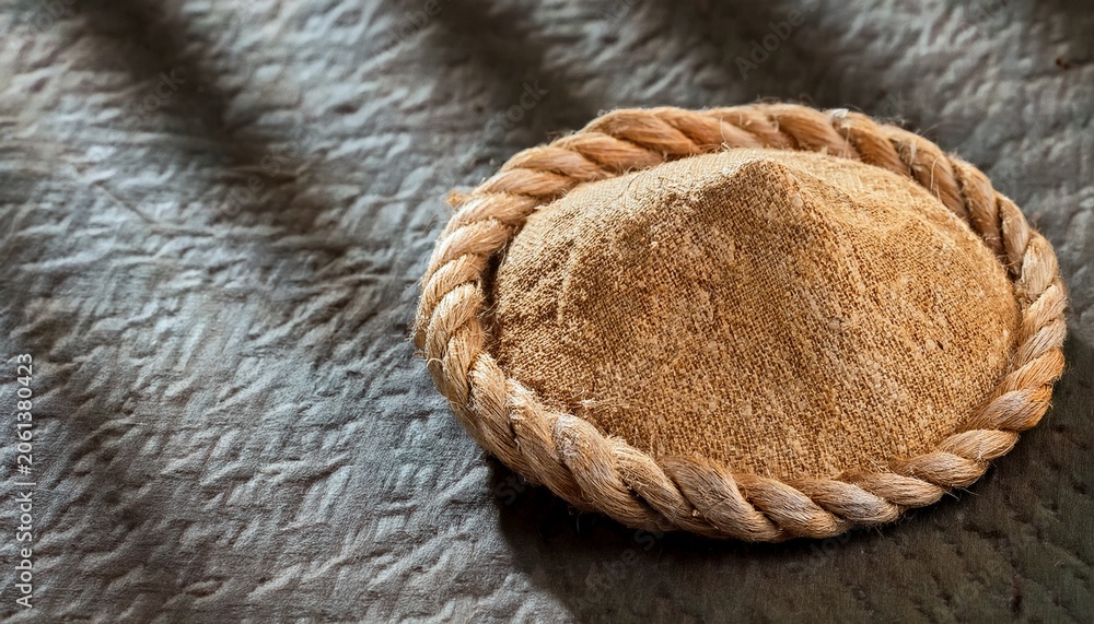 Obraz premium Natural Cloth Made Of Jute Fiber Corchorus Capsularis