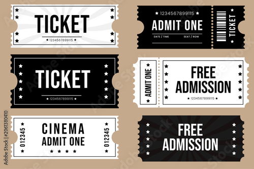 black and white tickets