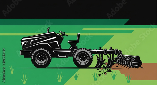 tractor on a field