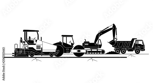 excavator on a construction site