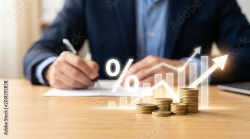Accumulated cash reserves and piles of coins representing a retirement compensation fund.