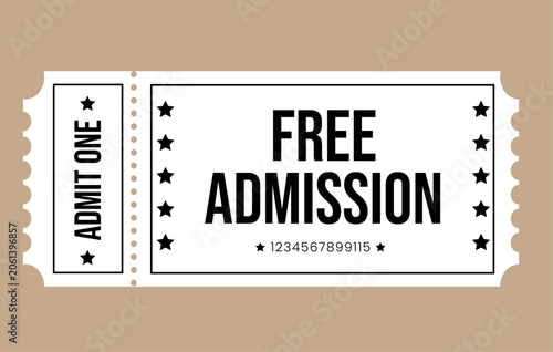 ticket template free admission