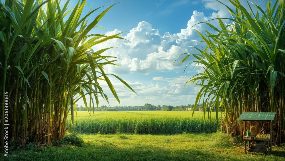 Obraz premium sugarcane backdrop