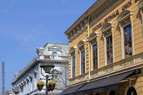 belgrad, serbien - repräsentative gebäude in der prachtstraße knez mihailova