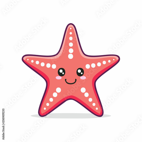 Cute Cartoon Starfish Character