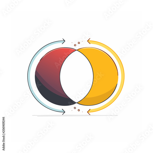 Flat design circular target with arrows