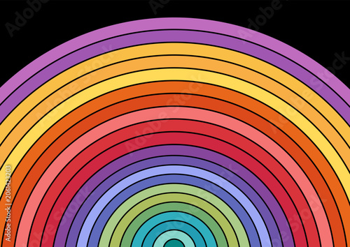 Abstract background with colourful rainbow design