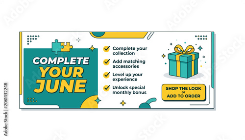 Complete Your June Tasks with Colorful Banner Design.