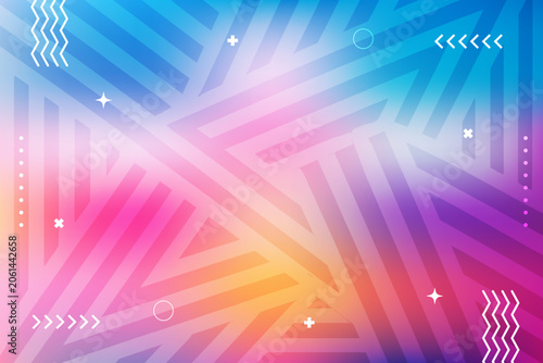 Canvastavla Vibrant abstract background with geometric lines and soft gradient colors