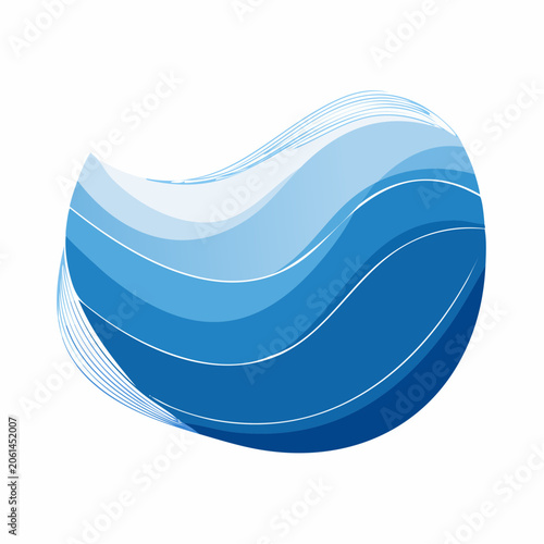 Abstract Blue Waves Background