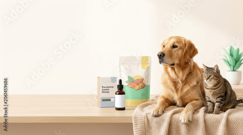 Healthy pet nutrition and wellness lifestyle for premium pets