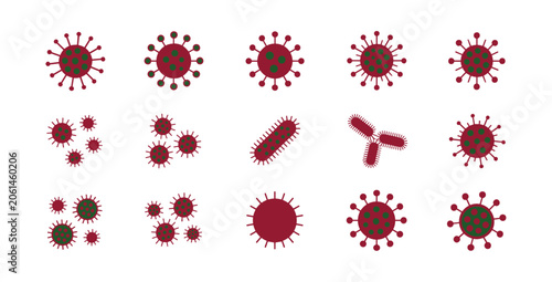 Konstfotografi Various Microbes and Pathogens: A collection of diverse microscopic organisms, including virus and bacteria illustrations, representing the world of microbiology and infectious diseases