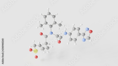 Obraz na plátne amenamevir molecule 3d, molecular structure, ball and stick model, structural ch