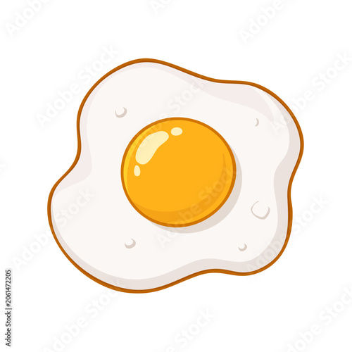 Fresh Fried Egg Illustration Perfect for Breakfast and Food Concepts