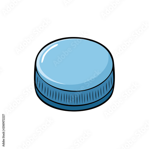Light Blue Screw-On Cap, Plastic Closure for Beverage Bottles