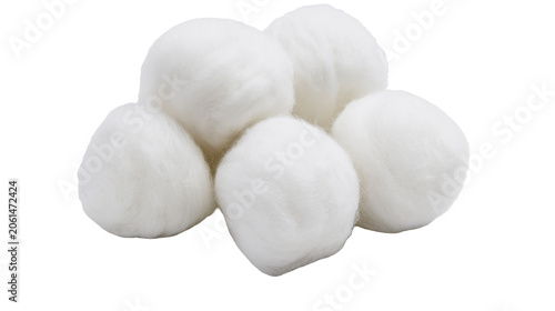 Canvas Print Group of fluffy white cotton balls